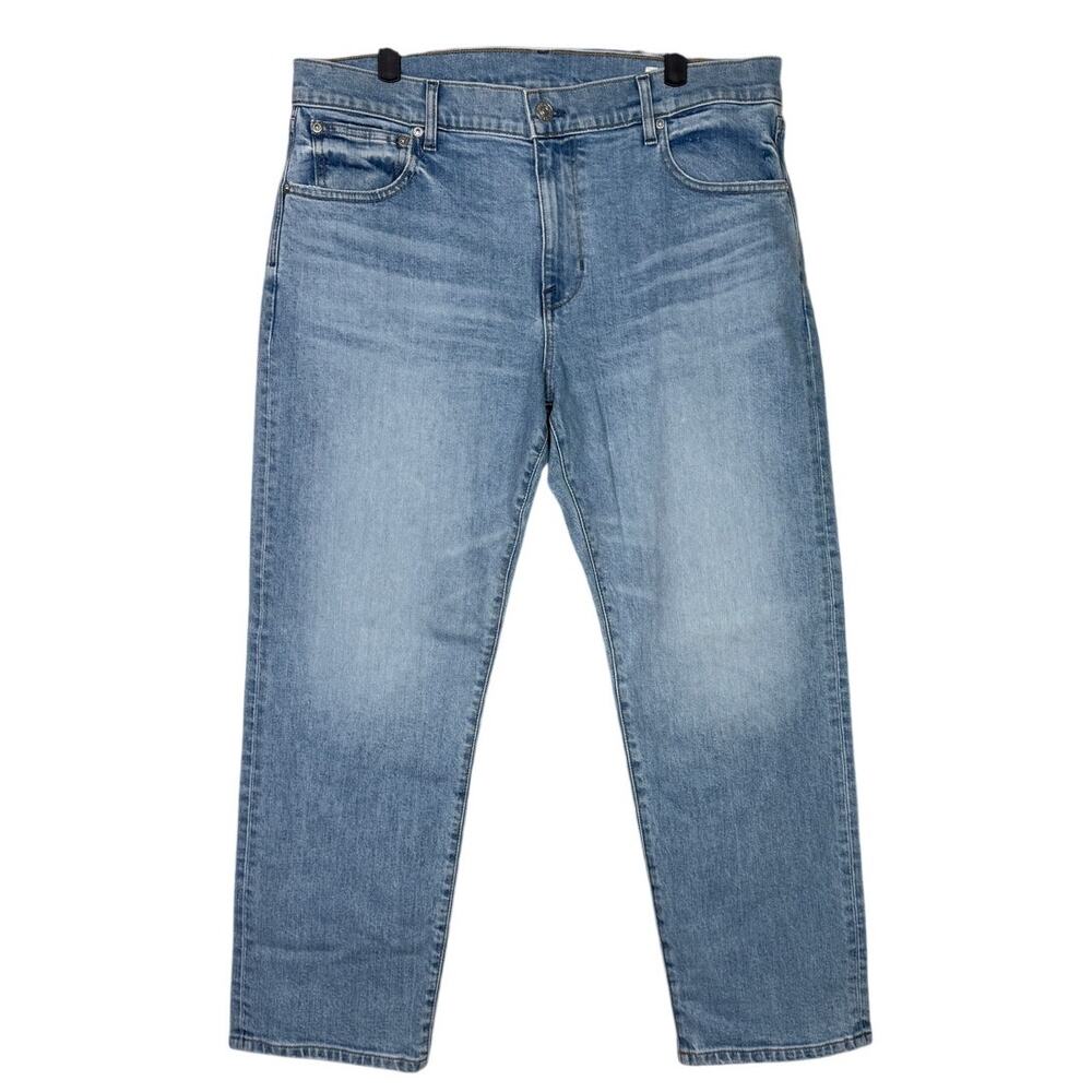 AYR The Stance Straight Leg Hi Rise Stretch Cropped Jean 32 Blue Loose Control
